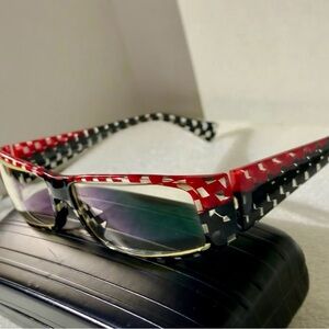 Alain Mikli Eye Glasses checker checkered red black a0506 New